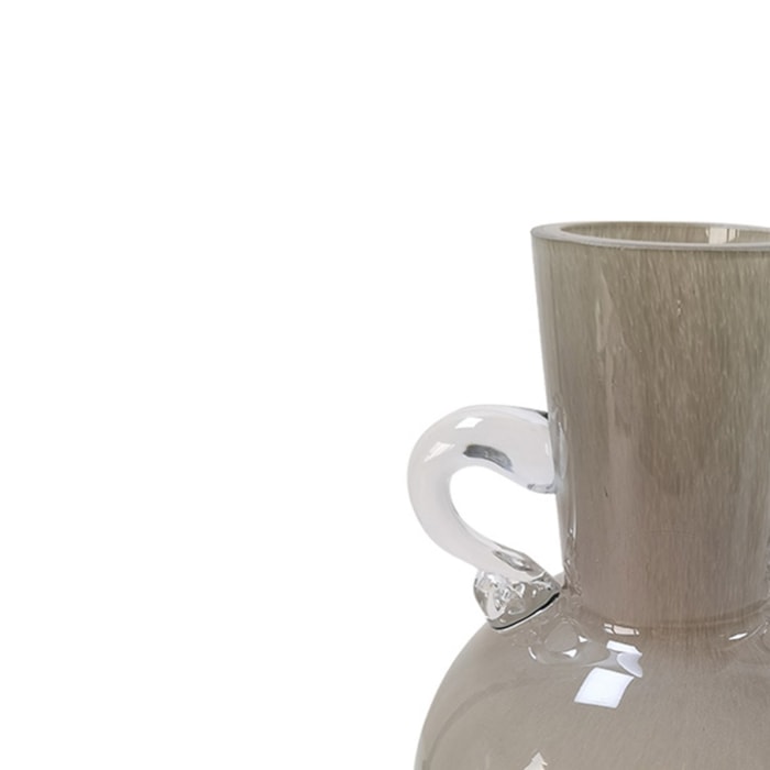 Vaso de Vidro Goya Cinza Médio - 25cm - Madel Home