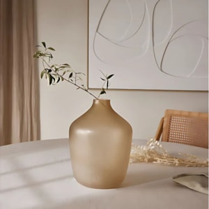 Vaso de Vidro Hydra Marrom Alto - 38cm