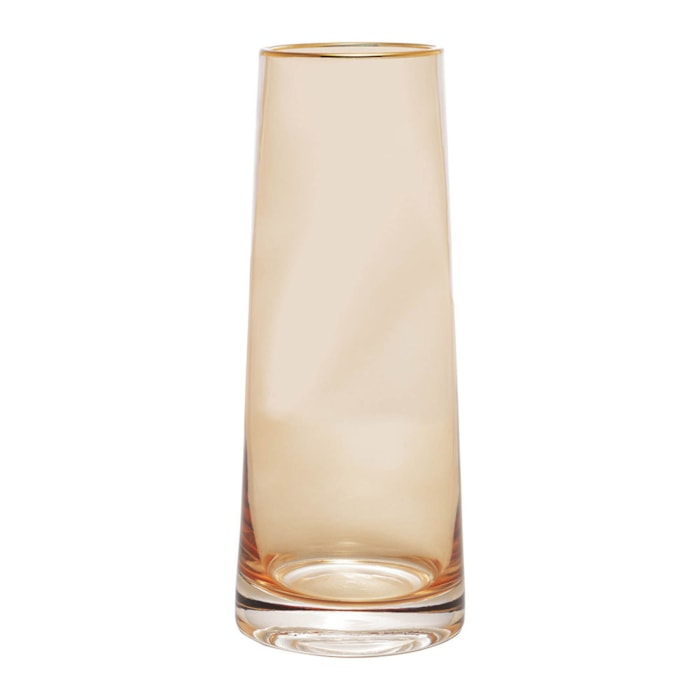 Vaso de Vidro Kaia Âmbar Médio - 22cm - Madel Home