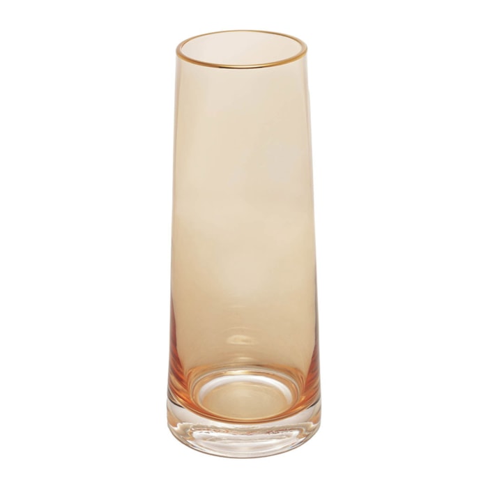 Vaso de Vidro Kaia Âmbar Médio - 22cm - Madel Home