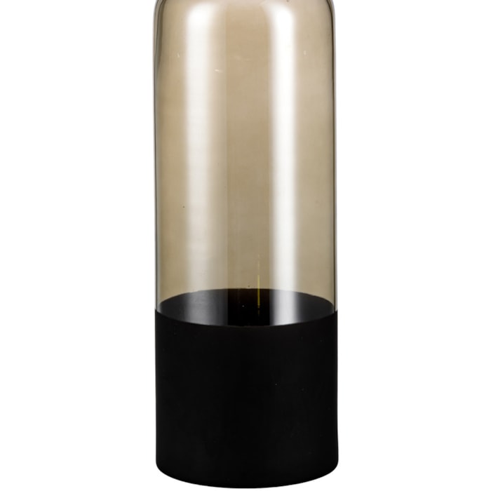 Vaso de Vidro Kairi Preto Alto - 30cm - Madel Home