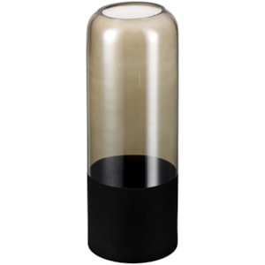 Vaso de Vidro Kairi Preto Alto - 30cm