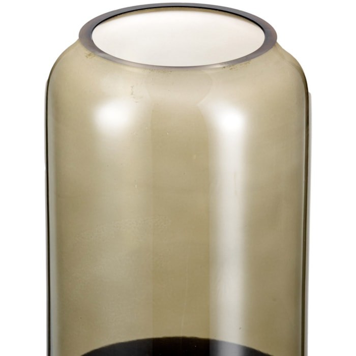 Vaso de Vidro Kairi Preto Médio - 25cm - Madel Home