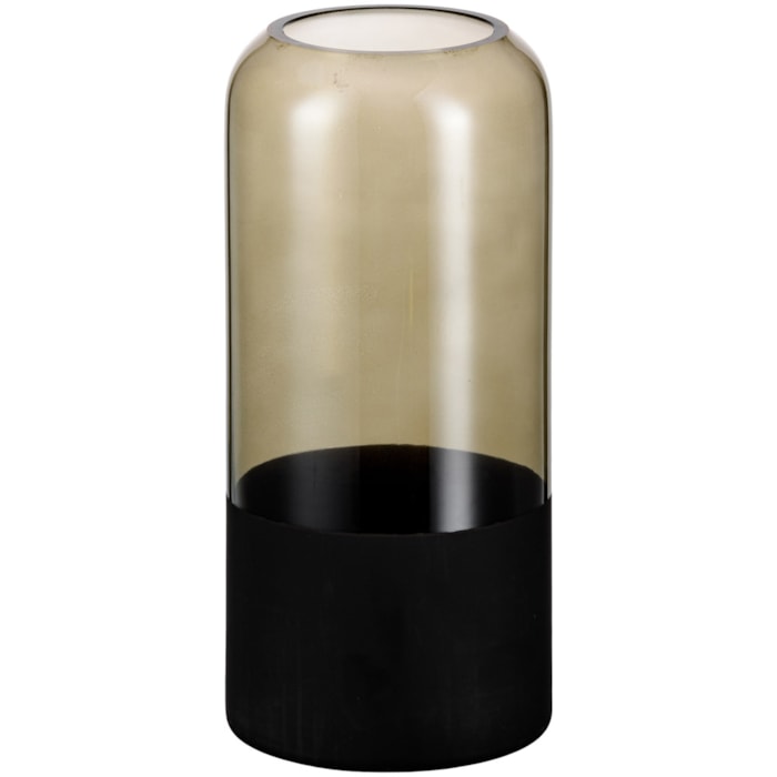 Vaso de Vidro Kairi Preto Médio - 25cm - Madel Home