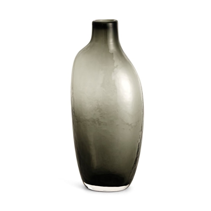 Vaso de Vidro Leros Cinza Alto - 26cm - Madel Home