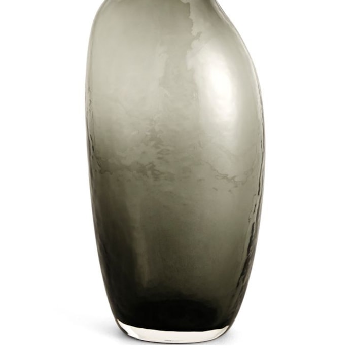 Vaso de Vidro Leros Cinza Alto - 26cm - Madel Home