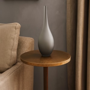 Vaso de Vidro Leros Cinza Médio - 38cm