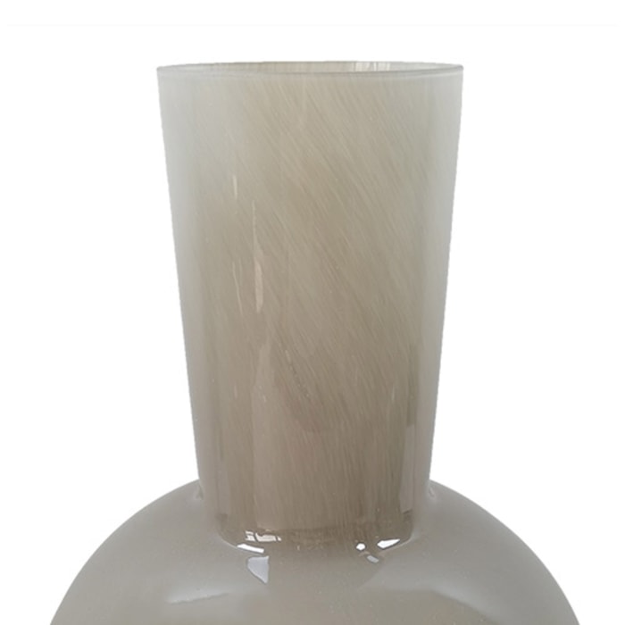 Vaso de Vidro Mendonza Cinza Alto - 30cm - Madel Home