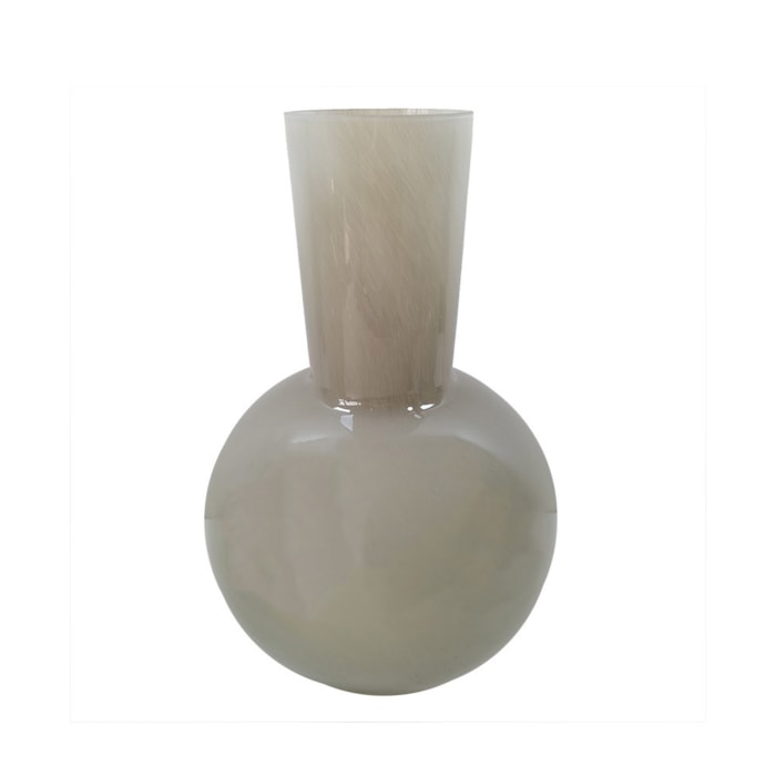 Vaso de Vidro Mendonza Cinza Alto - 30cm - Madel Home
