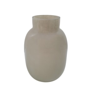 Vaso de Vidro Mendonza Cinza Baixo - 18cm 
