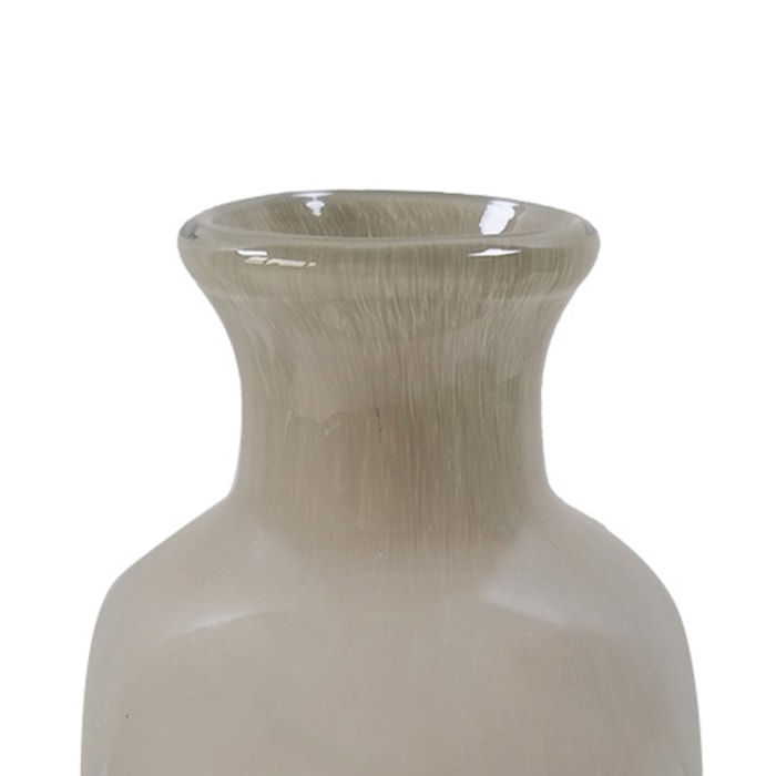 Vaso de Vidro Mendonza Cinza Médio - 20,5cm - Madel Home