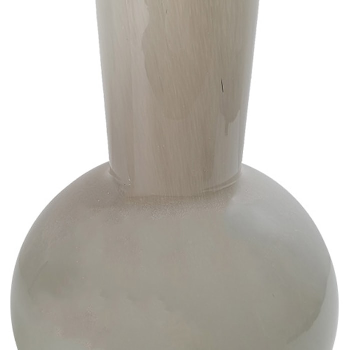 Vaso de Vidro Mendonza Cinza Médio - 25cm - Madel Home