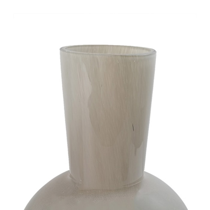 Vaso de Vidro Mendonza Cinza Médio - 25cm - Madel Home