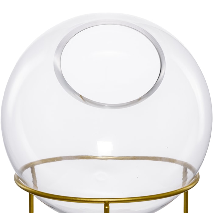 Vaso de Vidro Noli Transparente Baixo - 19cm - Madel Home