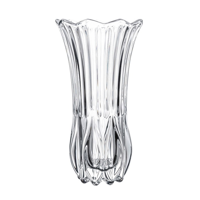 Vaso de Vidro Orta Transparente Baixo - 18cm - Madel Home