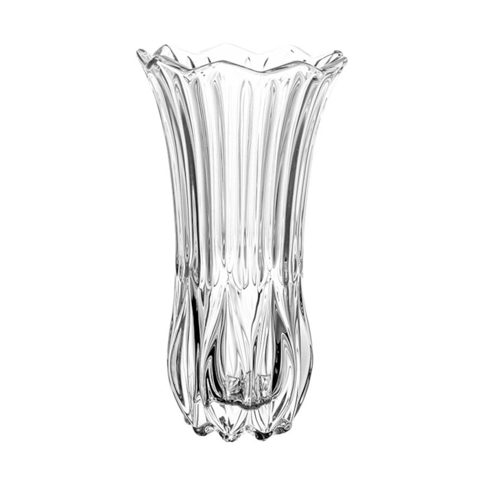 Vaso de Vidro Orta Transparente Baixo - 18cm - Madel Home
