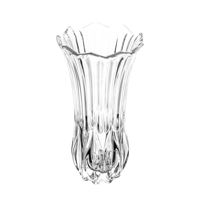Vaso de Vidro Orta Transparente Baixo - 18cm  - Madel Home