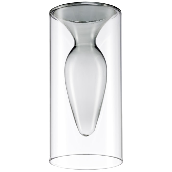 Vaso de Vidro Oslo Cinza Médio - 17cm - Madel Home