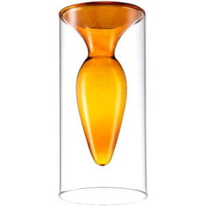 Vaso de Vidro Sedona Âmbar Médio - 17cm 