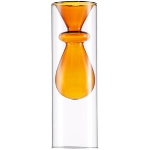 Vaso de Vidro Serres Âmbar Alto - 20cm