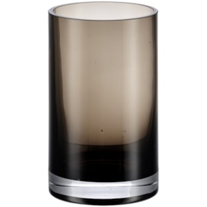 Vaso de Vidro Syros Preto Baixo - 20cm