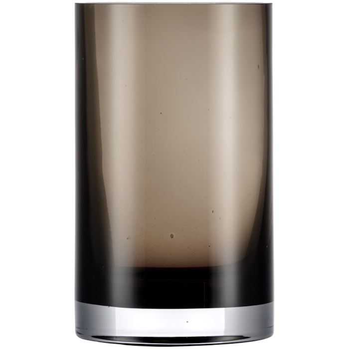 Vaso de Vidro Syros Preto Baixo - 20cm - Madel Home