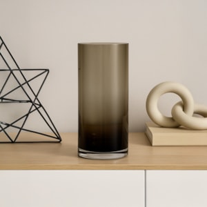 Vaso de Vidro Syros Preto Médio - 25cm
