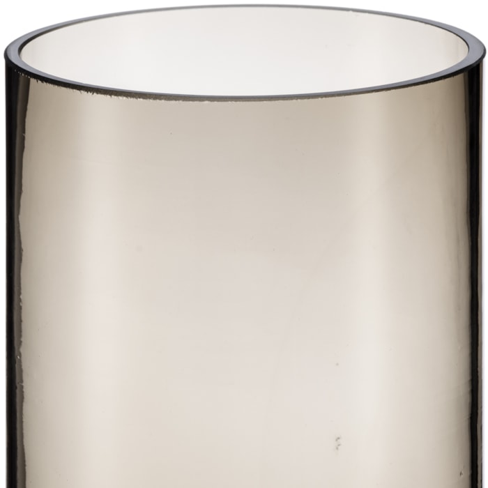Vaso de Vidro Syros Preto Médio - 25cm - Madel Home