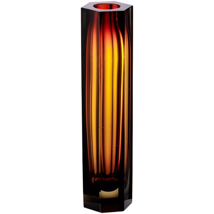 Vaso de Vidro Teruel Âmbar Alto - 25cm - Madel Home