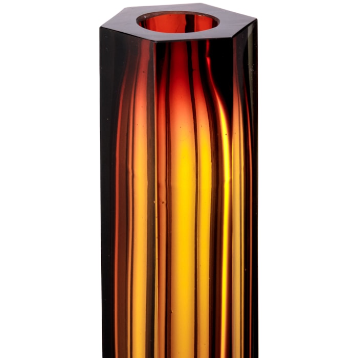 Vaso de Vidro Teruel Âmbar Alto - 25cm - Madel Home