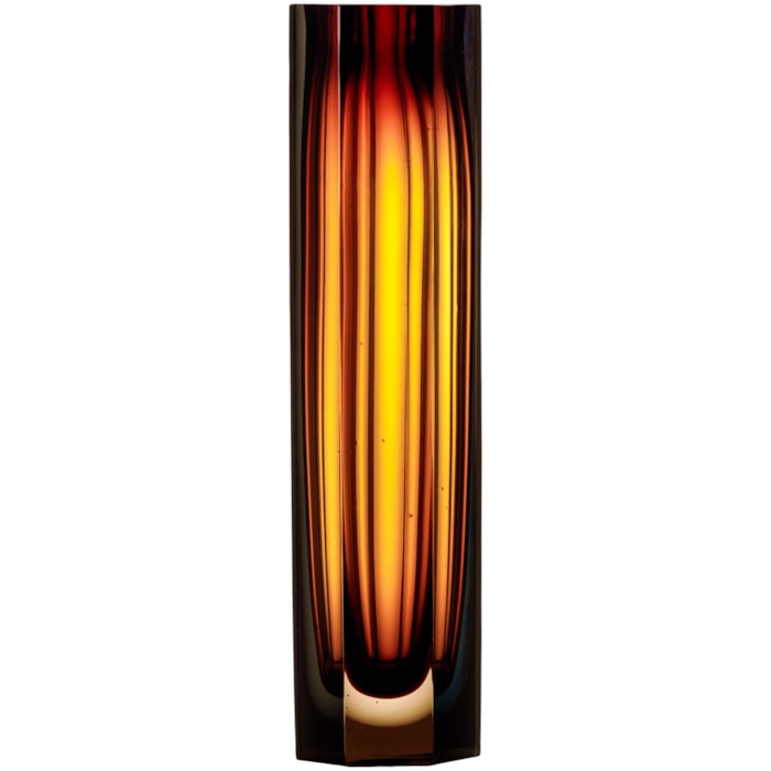 Vaso de Vidro Teruel Âmbar Alto - 25cm - Madel Home