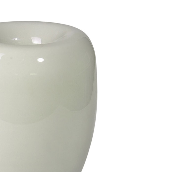 Vaso de Vidro Ushuaia Cinza Baixo - 20,5cm - Madel Home