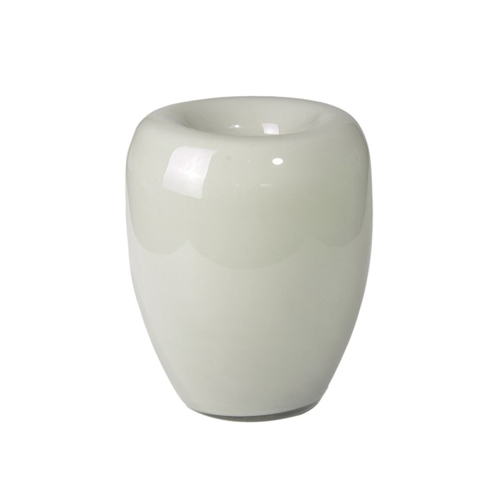Vaso de Vidro Ushuaia Cinza Baixo - 20,5cm - Madel Home