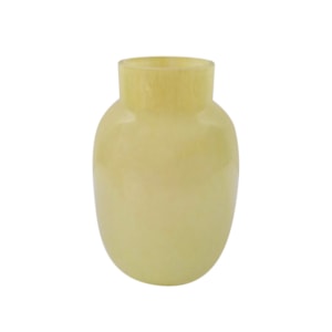 Vaso de Vidro Viana Bege Baixo - 18cm 
