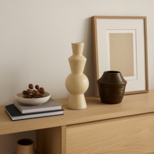 Vaso Dolomita Nico Bege Alto - 30cm