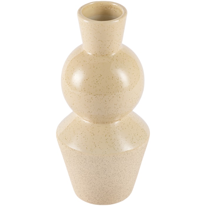 Vaso Dolomita Nico Bege Médio - 25cm - Madel Home