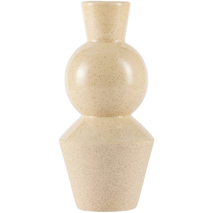 Vaso Dolomita Nico Bege Médio - 25cm - Madel Home