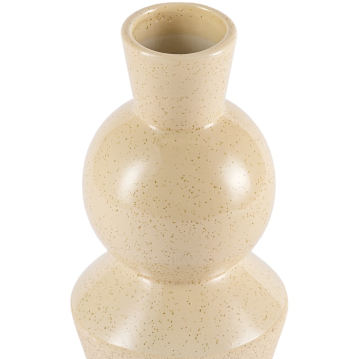 Vaso Dolomita Nico Bege Médio - 25cm - Madel Home