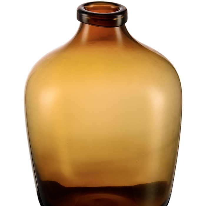 Vaso Vidro Fezna Marrom Médio - 30cm - Madel Home
