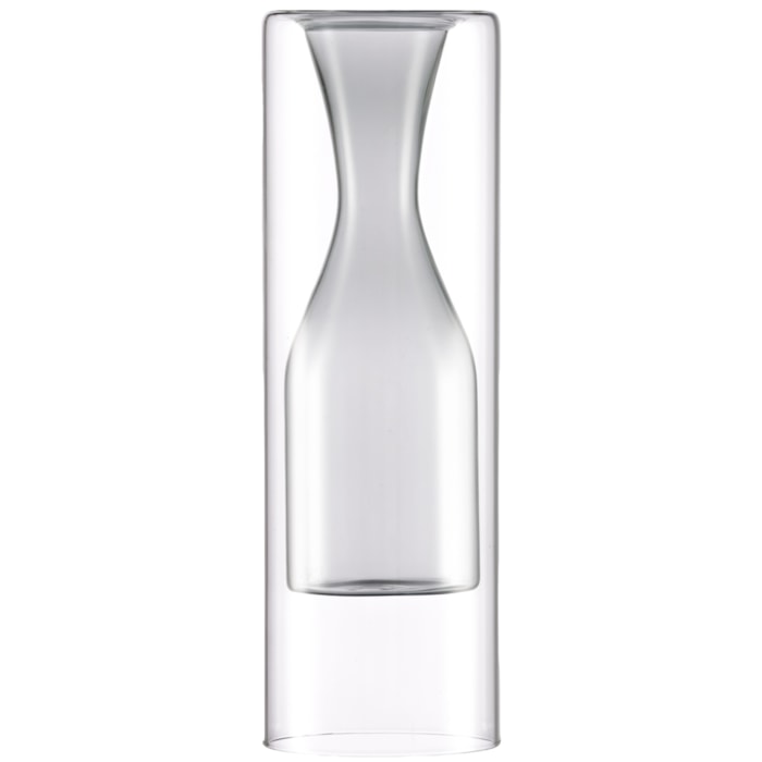 Vaso Vidro Milos Cinza Alto - 24cm - Madel Home