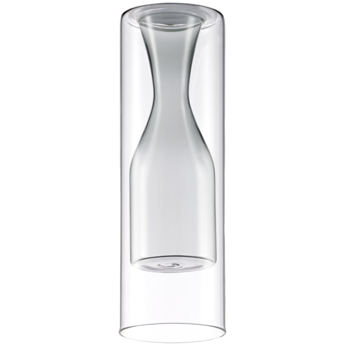 Vaso Vidro Milos Cinza Alto - 24cm - Madel Home