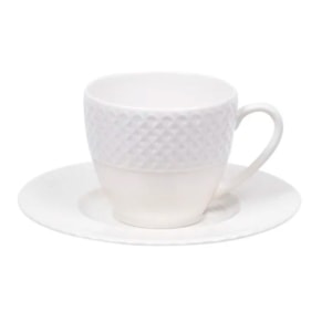 Xícara de Café Cannes Porcelana Kutahya Branco - 90ml